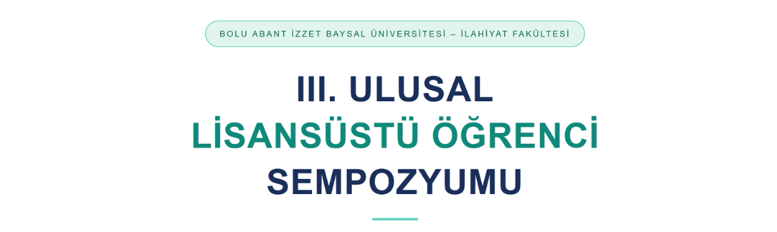 6-7 Kasım 2026 · BAİBÜ İlahiyat Fakültesi, Bolu