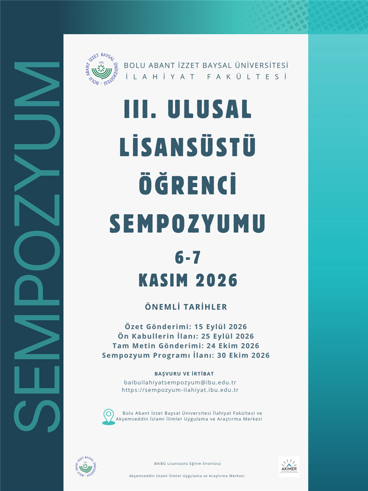 III. Ulusal Lisansüstü Öğrenci Sempozyumu afişi